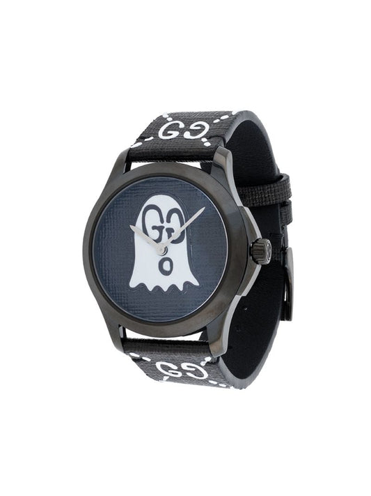 Gucci - Black White GucciGhost G-Timeless watch - men - Leather/stainless steel - One Size - Black