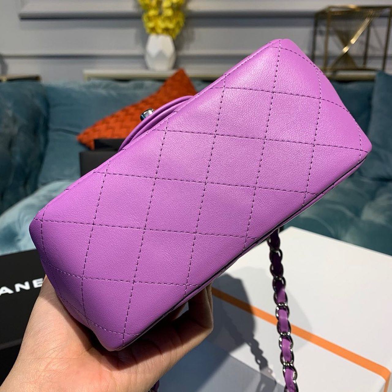 CHLMini Flap Bag Purple For Women, Women’s Bags, Shoulder And Crossbody Bags 6.7in/17cm A35200