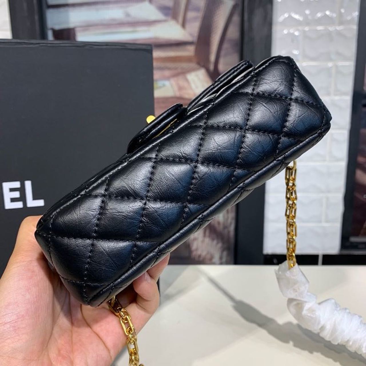 CHLReissue 2.55 Waist Belt Bag Black For Women Bags, Shoulder And Crossbody Bags 6.7in/17cm