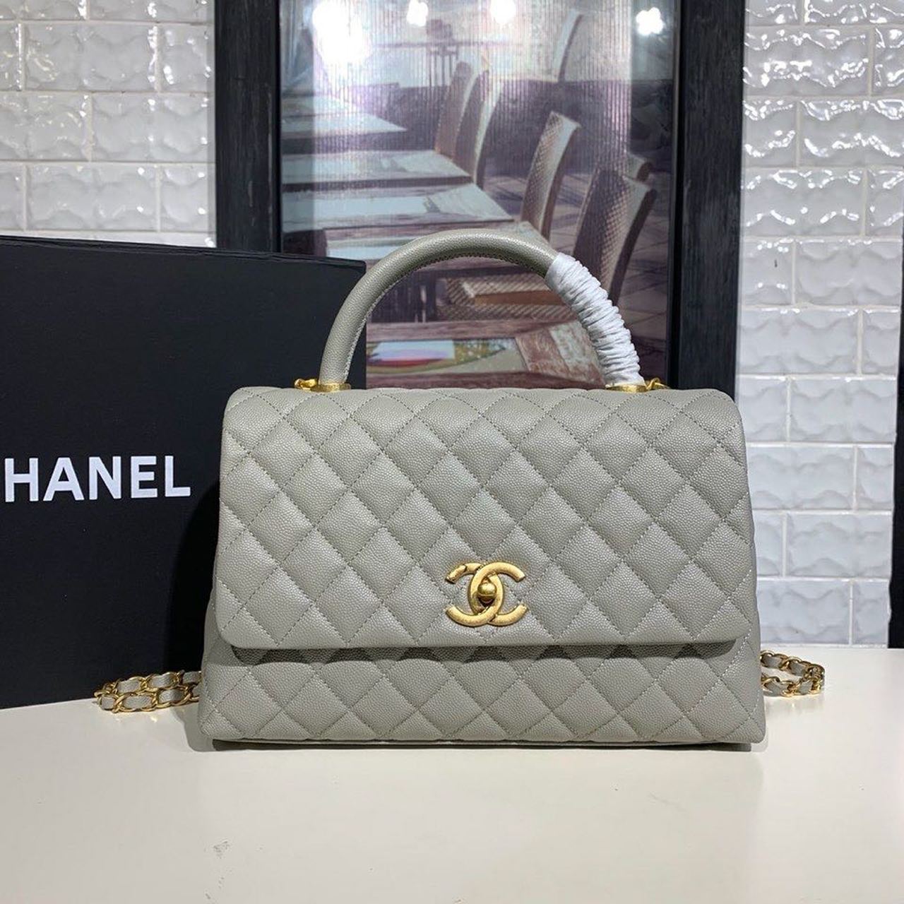 CHLLarge Top Qualityap Bag With Top Handle Grey For Women Handbags, Shoulder And Crossbody Bags 11in/28cm A92991