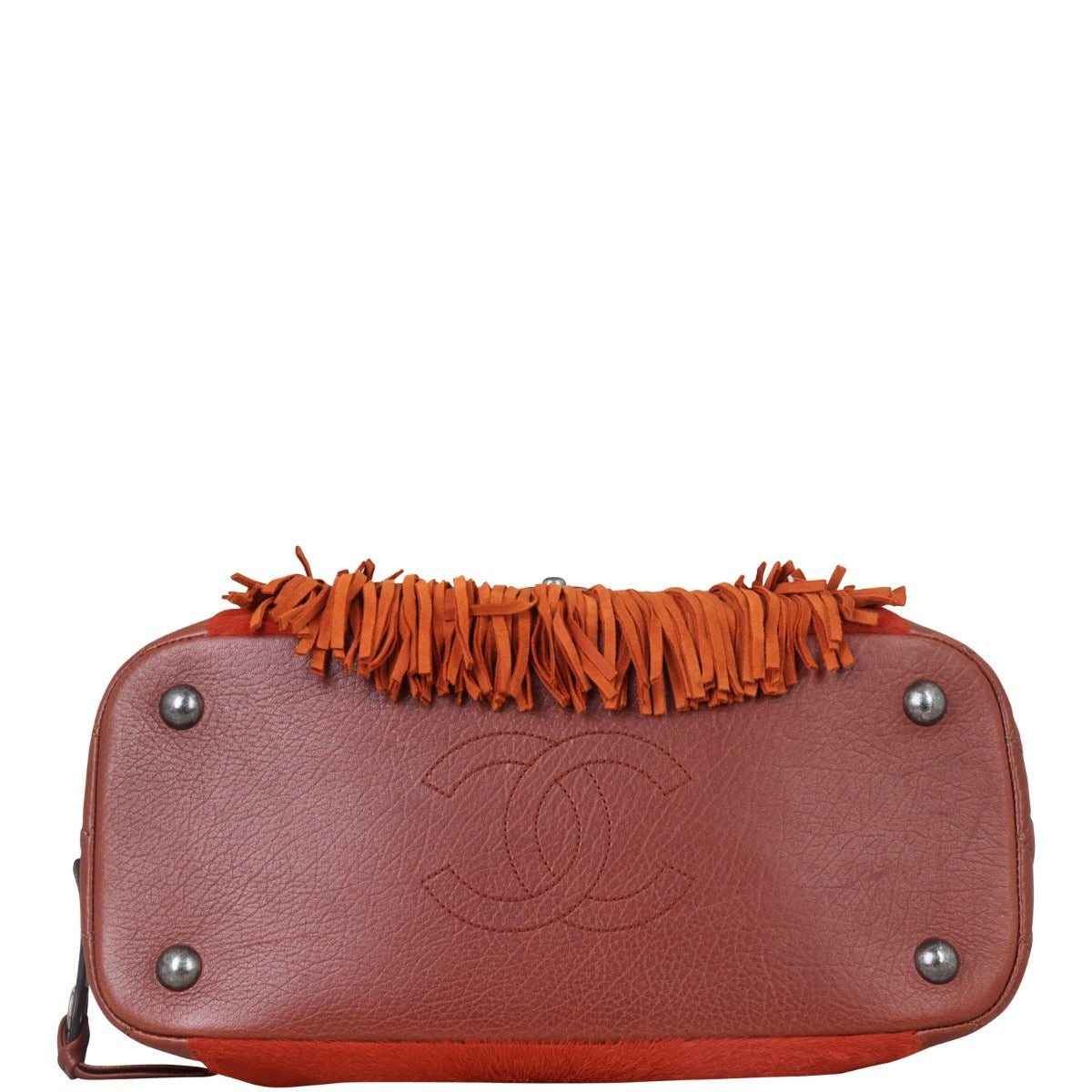 Chanel Pony Hair and Leather Paris-Dallas Bowling Fringe Bag | Burnt Orange