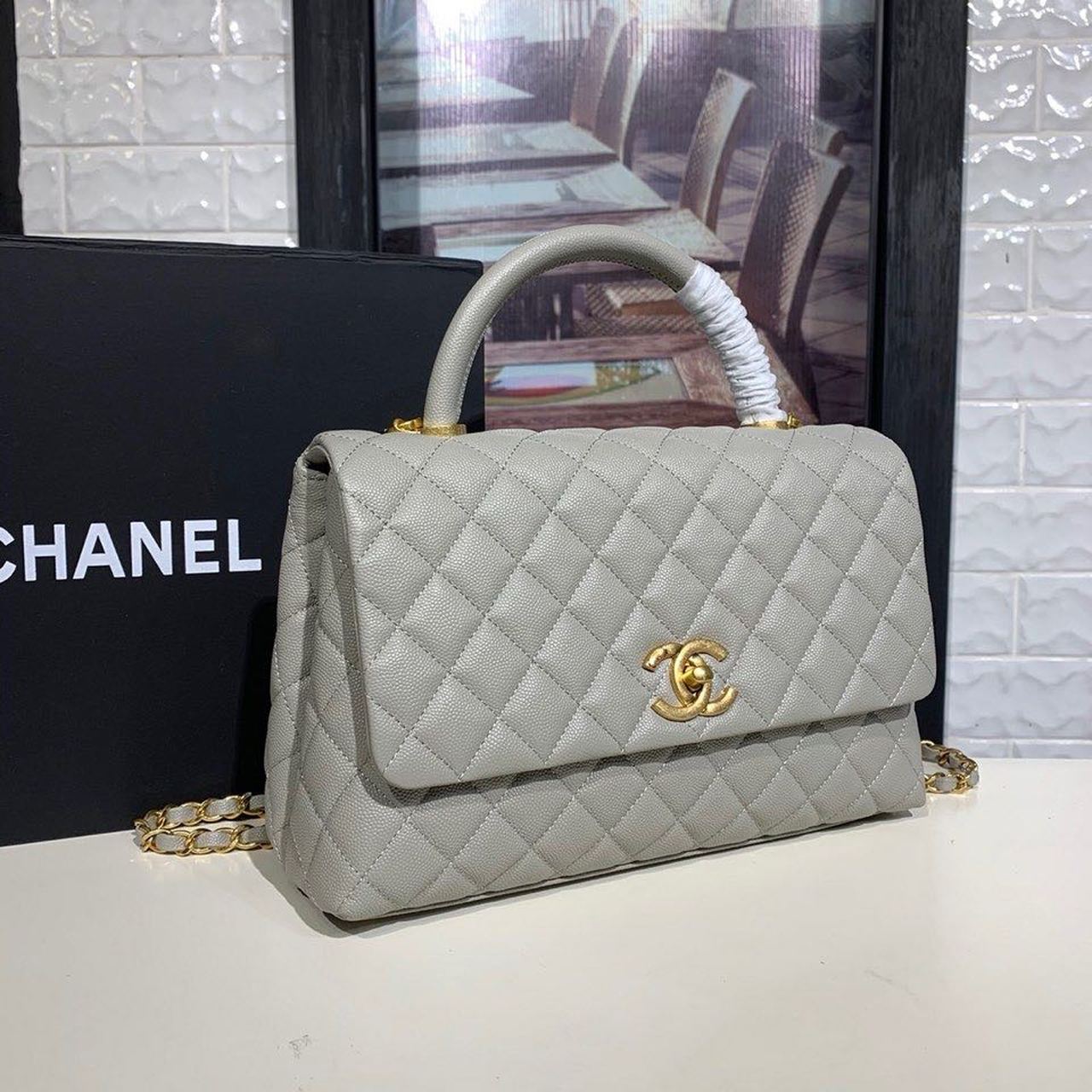 CHLLarge Top Qualityap Bag With Top Handle Grey For Women Handbags, Shoulder And Crossbody Bags 11in/28cm A92991