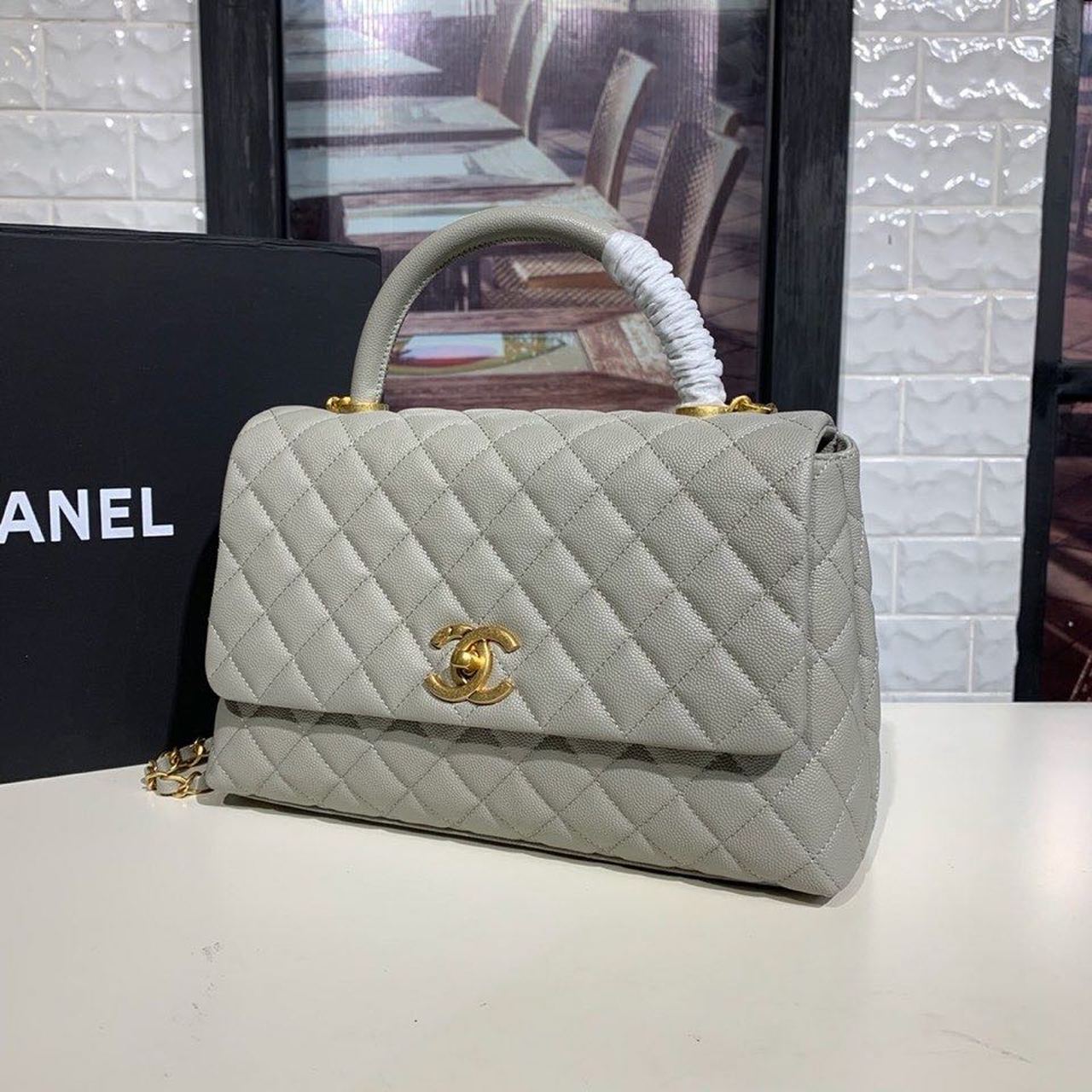CHLLarge Top Qualityap Bag With Top Handle Grey For Women Handbags, Shoulder And Crossbody Bags 11in/28cm A92991
