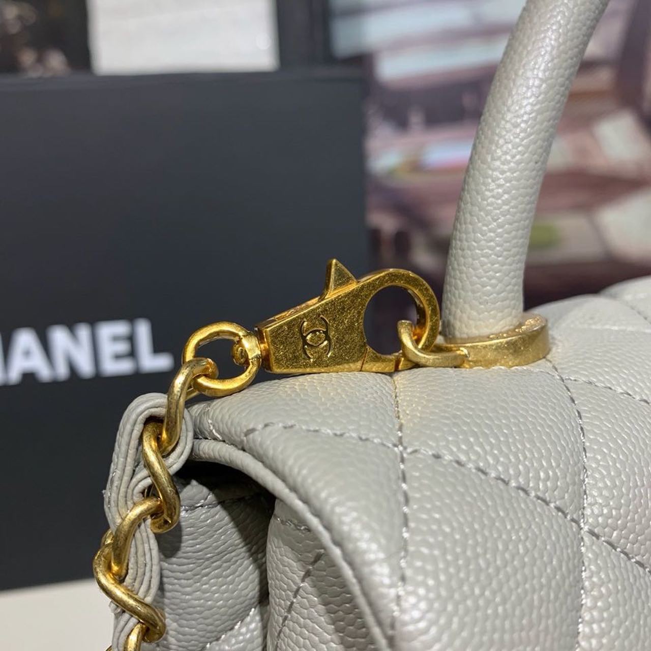 CHLLarge Top Qualityap Bag With Top Handle Grey For Women Handbags, Shoulder And Crossbody Bags 11in/28cm A92991