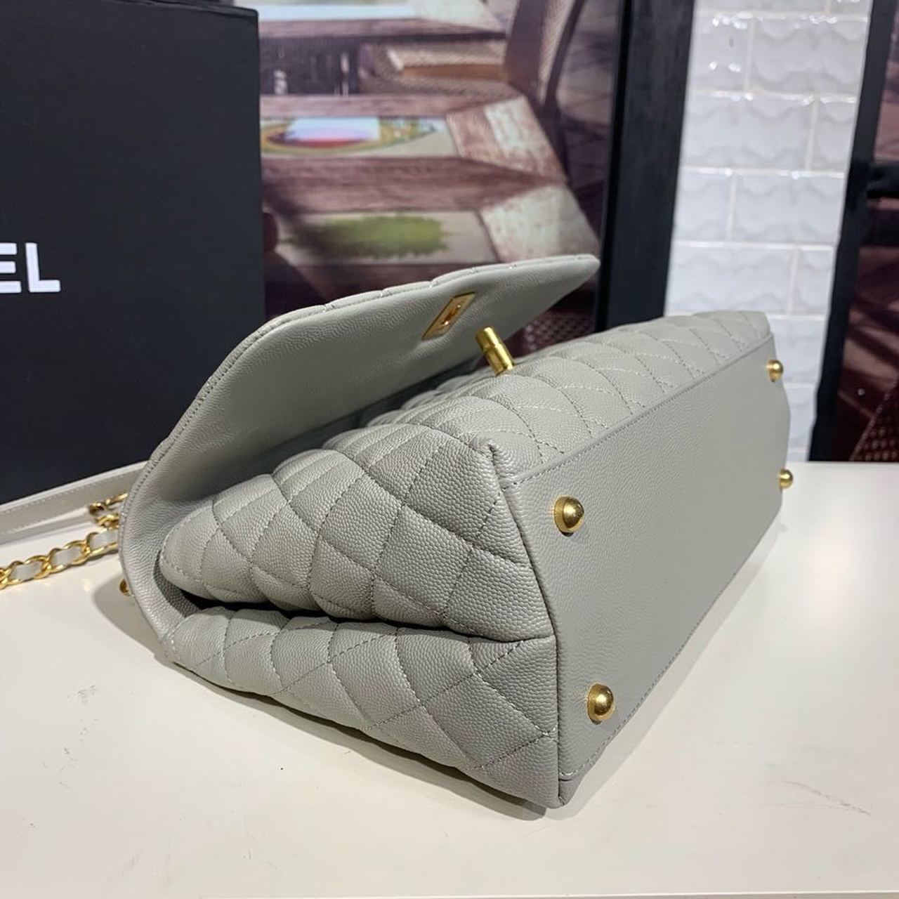 CHLLarge Top Qualityap Bag With Top Handle Grey For Women Handbags, Shoulder And Crossbody Bags 11in/28cm A92991
