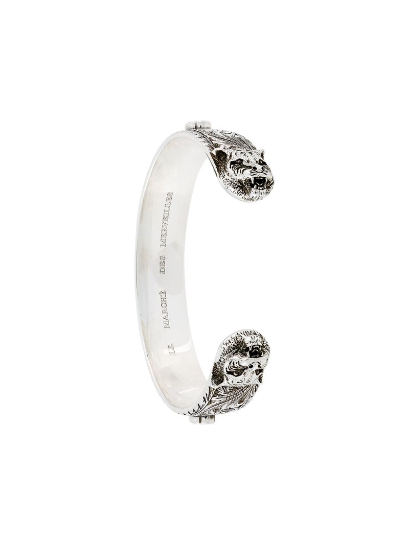 Gucci - feline bracelet - men - Silver/glass - XL, L, XS, S, M - Metallic