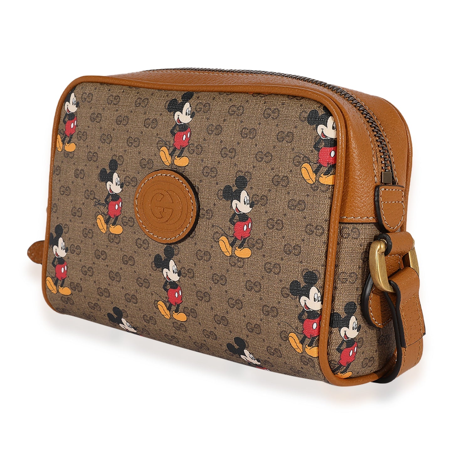 Gucci x Disney Vintage GG Supreme Mickey Mo  Shoulder Bag