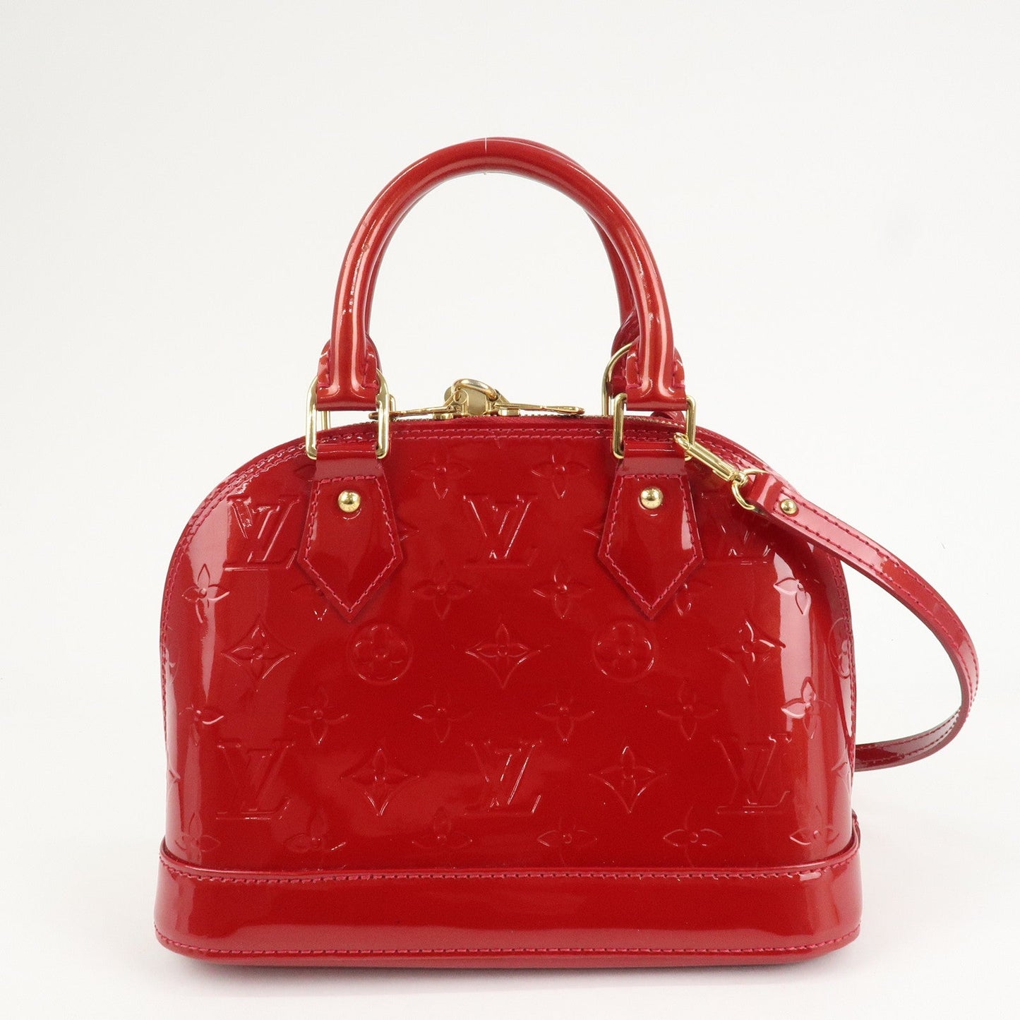 Louis Vuitton Monogram Vernis Alma BB 2Way Bag Red POMME D'AMOUR M91606  d