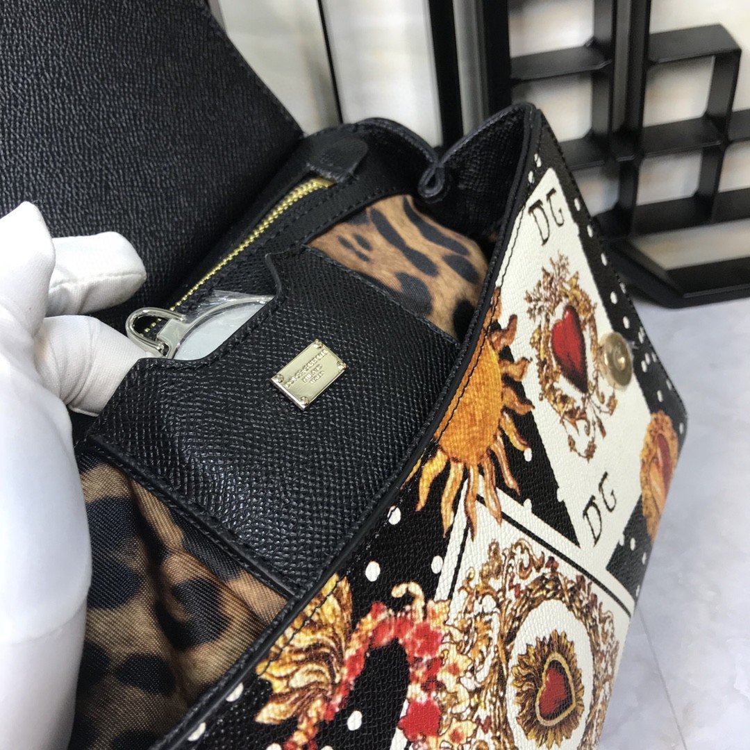 Top Quality 90s Sicily Bag With Logo Print Multicolor For Women 10.2in/26cm Top Quality