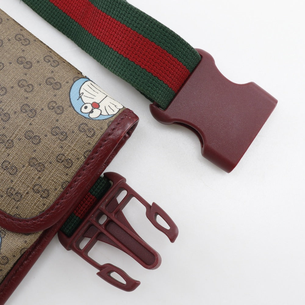 Gucci Doraemon Brown Canvas Shoulder Bag