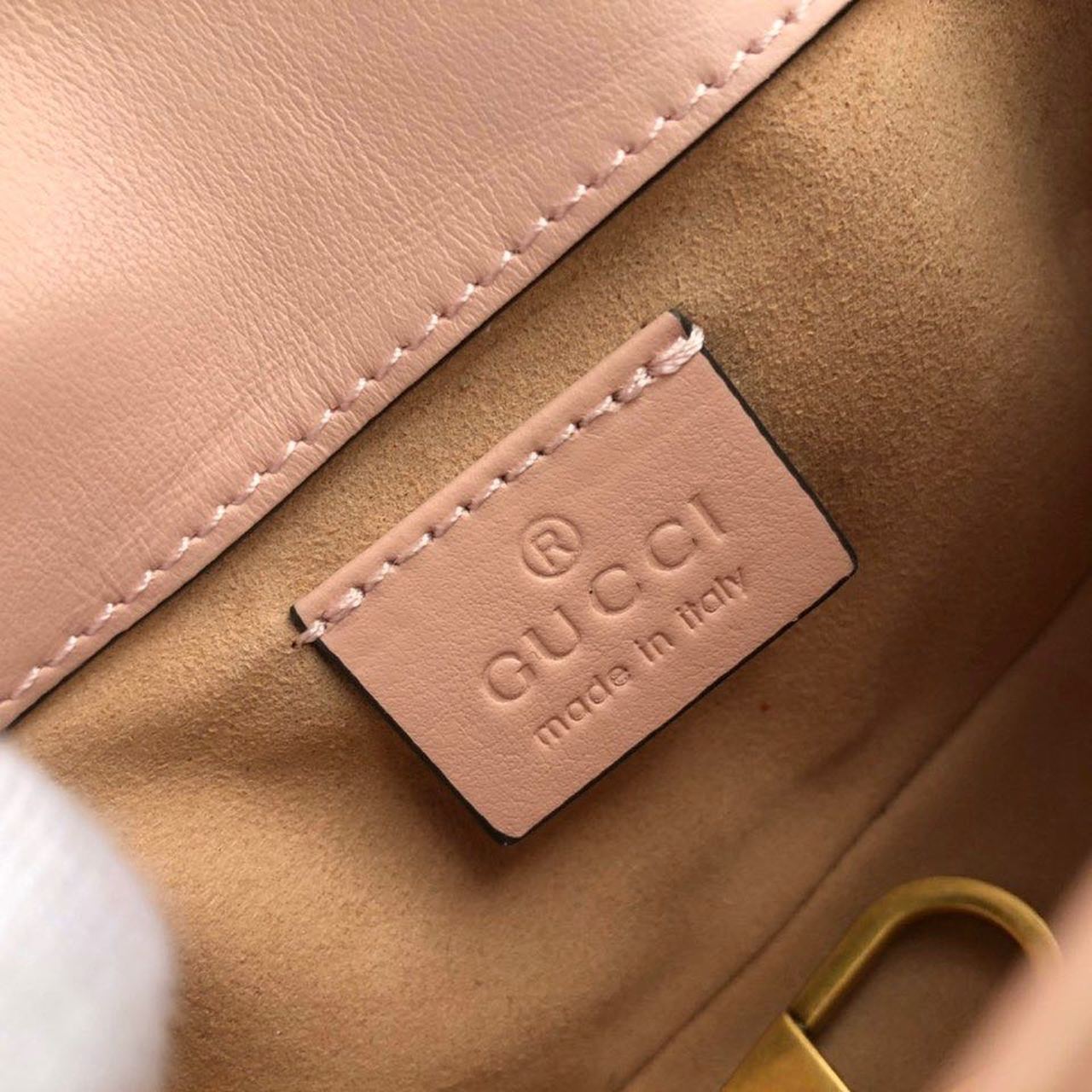 gg Marmont Matelassé Super Mini Bag Dusty Pink Chevron For Women 6in/16.5cm gg 476433 DTDCT 5729