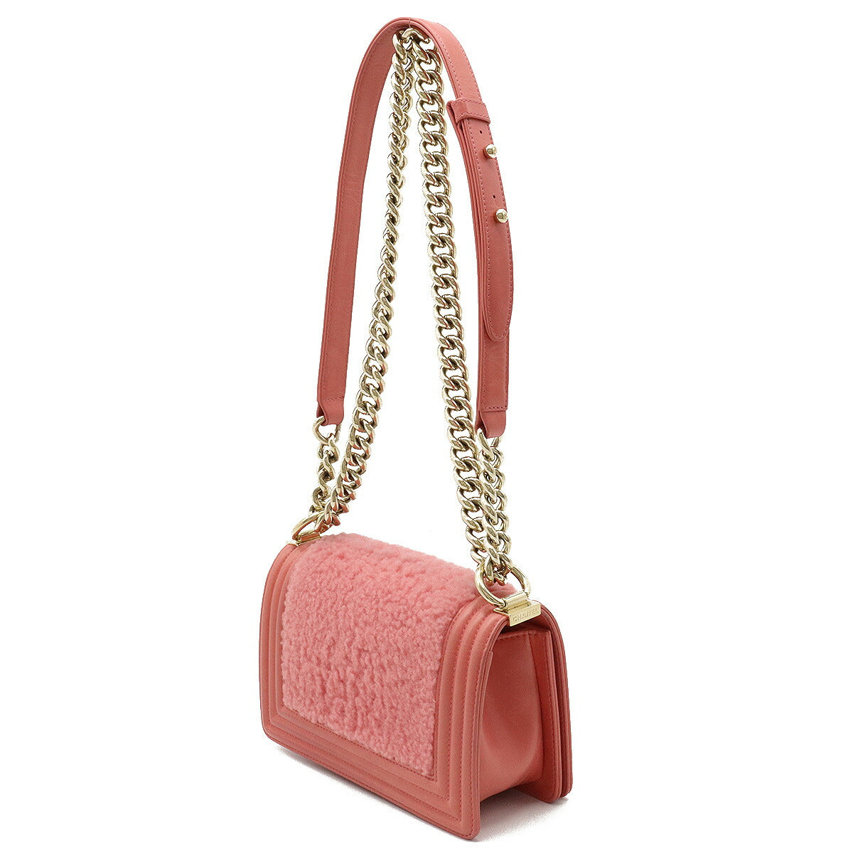 Chanel Mouton/Leather Boy Chanel 2way Chain Bag