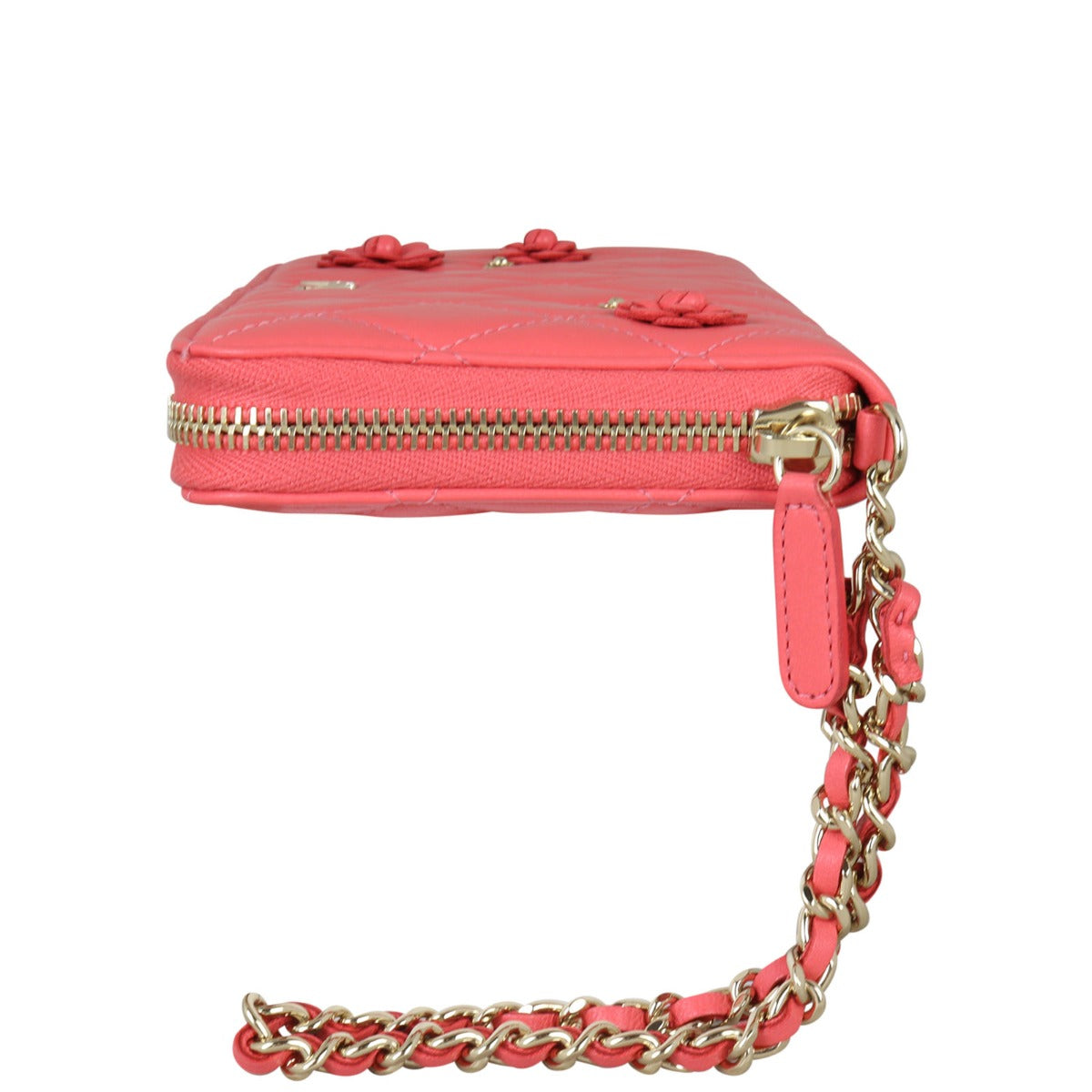 Chanel Camellia Zip Around Wallet | Pink