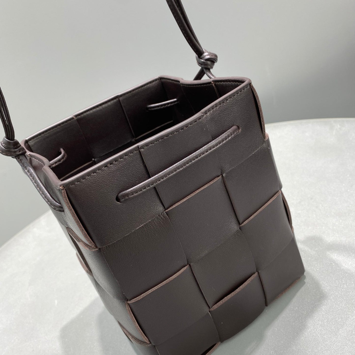Top Quality Mini Cassette Bucket Bag Purple, For Women, Bags 5.5in/14cm