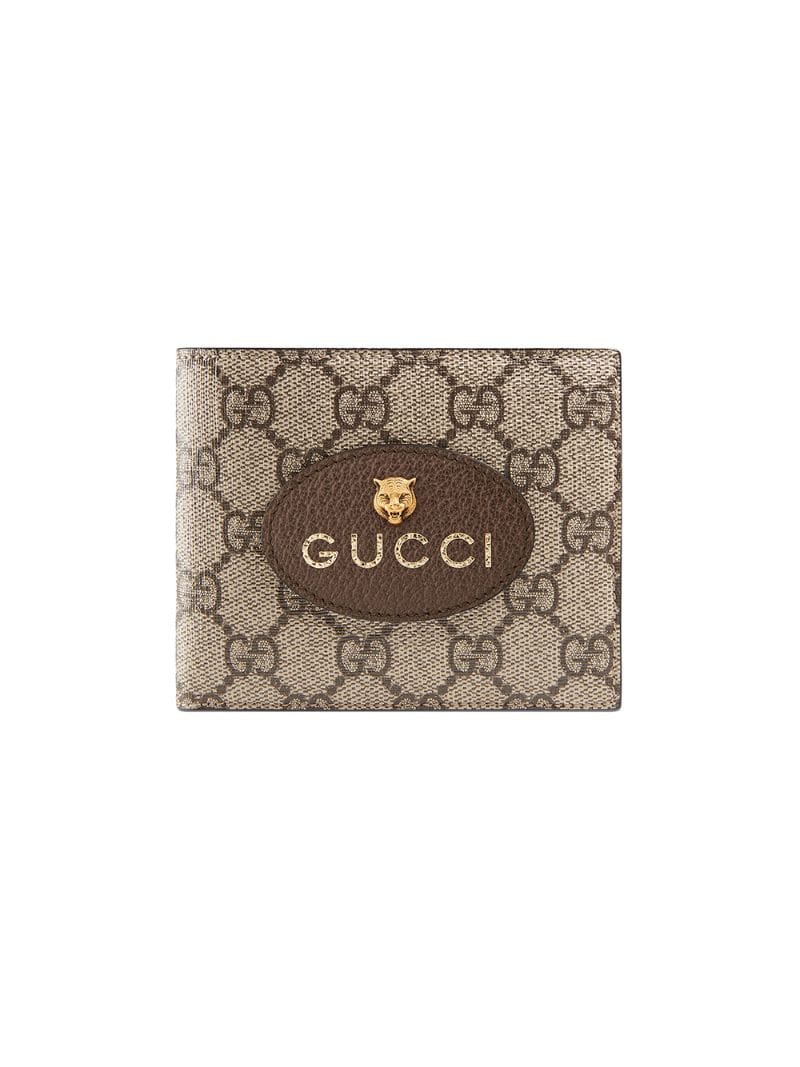Gucci - Neo   GG Supreme wallet - men - metal/Leather/Canvas - One Size - Brown