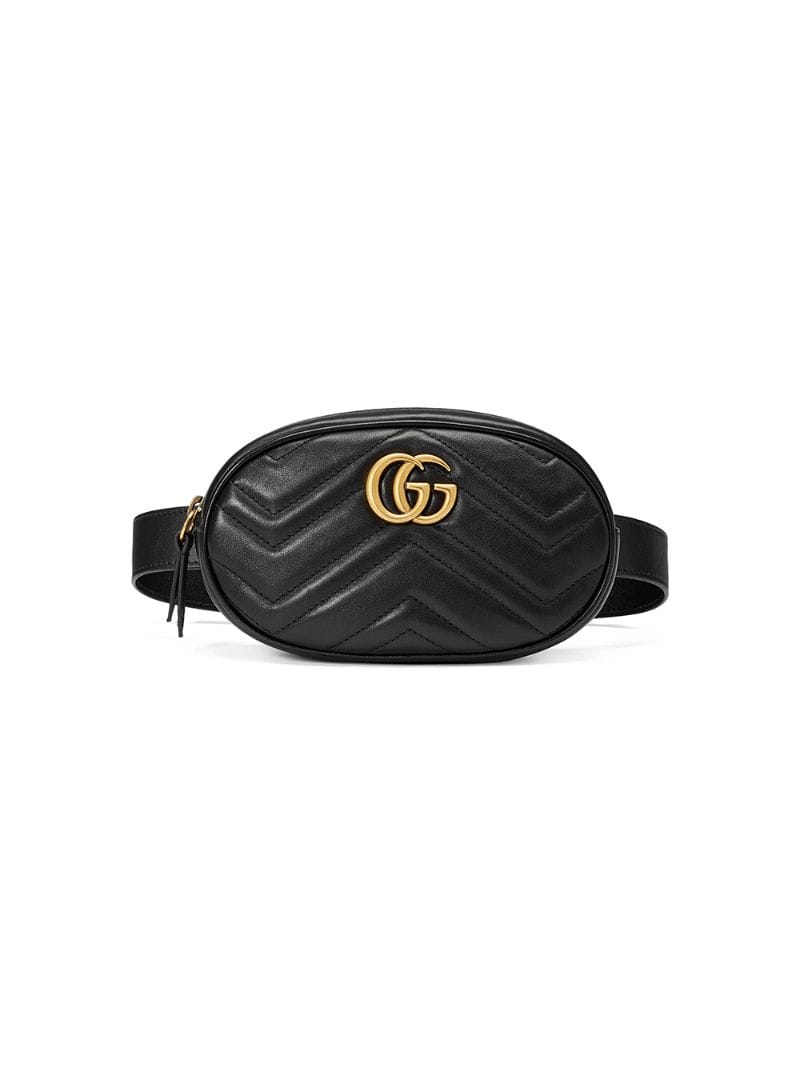 Gucci - GG Marmont matelassé belt bag - women - Leather/metal - 75, 85, 95 - Black