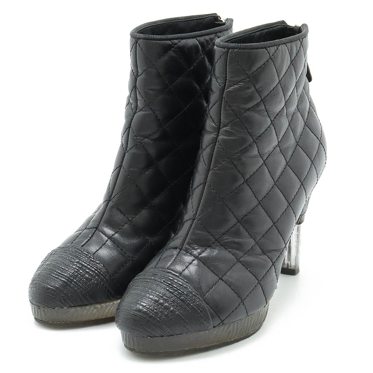Chanel Matelassé Leather Booties