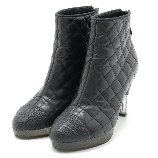 Chanel Matelassé Leather Booties