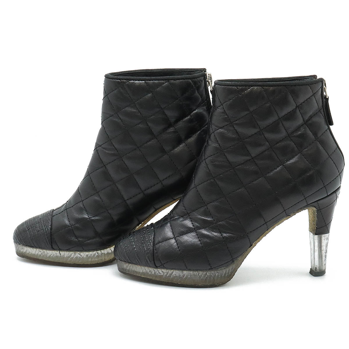 Chanel Matelassé Leather Booties