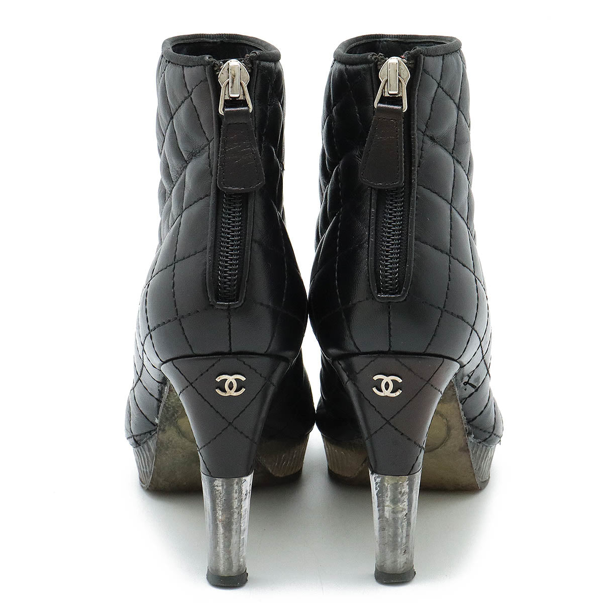Chanel Matelassé Leather Booties
