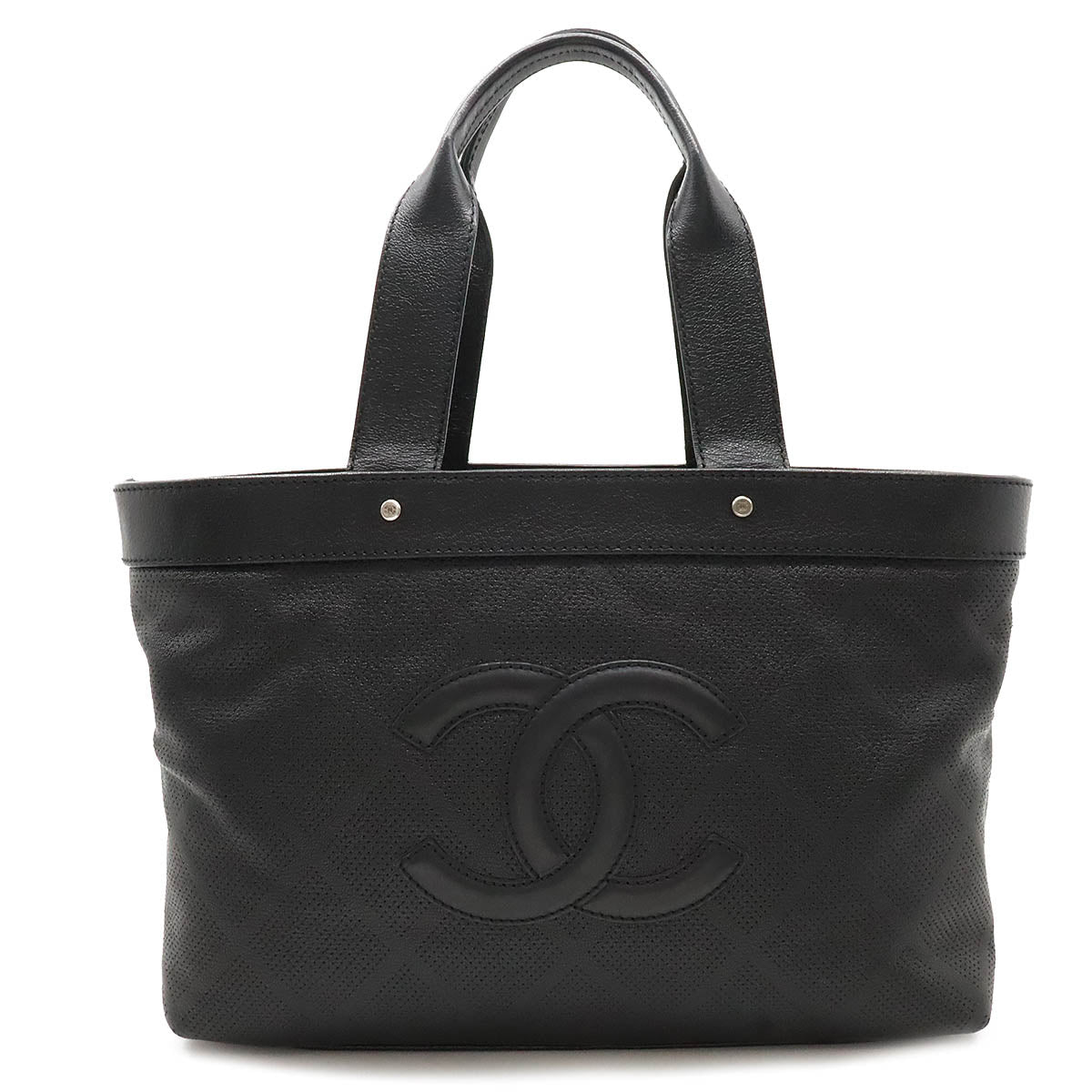Chanel Coco Mark Mesh Leather Tote Bag A33936