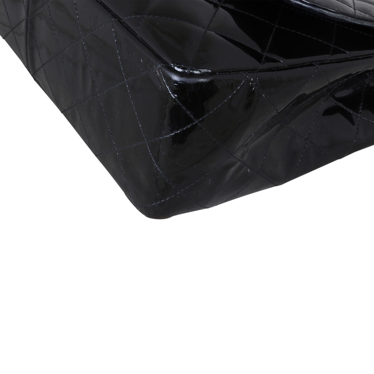 Chanel Classic Single Flap Jumbo Patent |  Black Quilted Patent