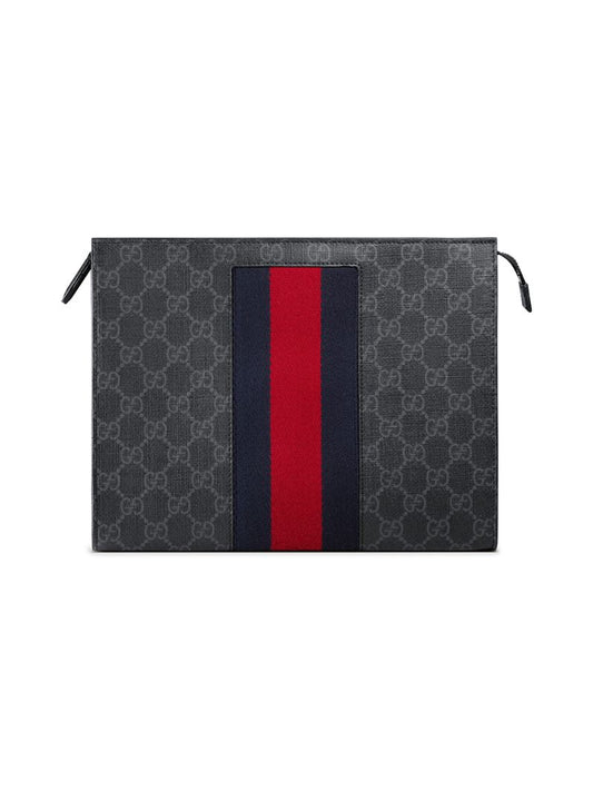 Gucci - GG Supreme Web cosmetic case - men - Cotton/Canvas - One Size - Black