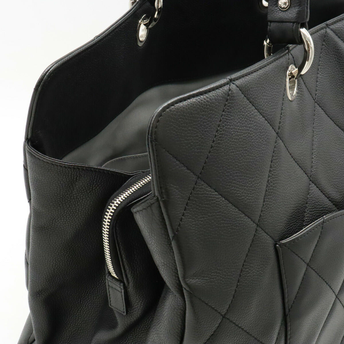 Chanel Caviar Skin Matelasse Coco Mark Tote Bag A46886