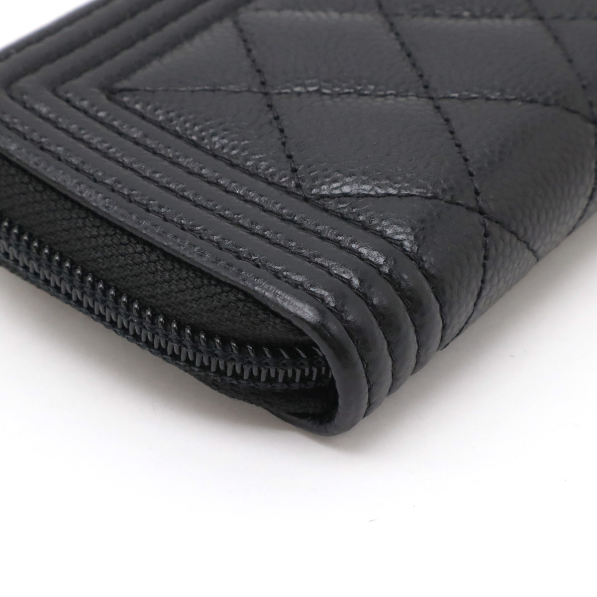 Chanel BOY Chanel Caviar Leather Coin Case A80602