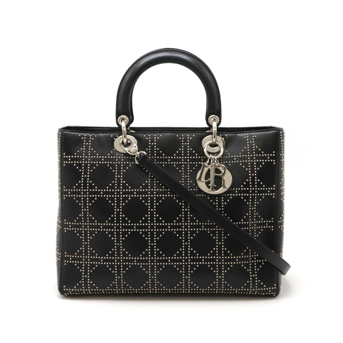 Christian Dior Leather Lady Dior 2way Bag