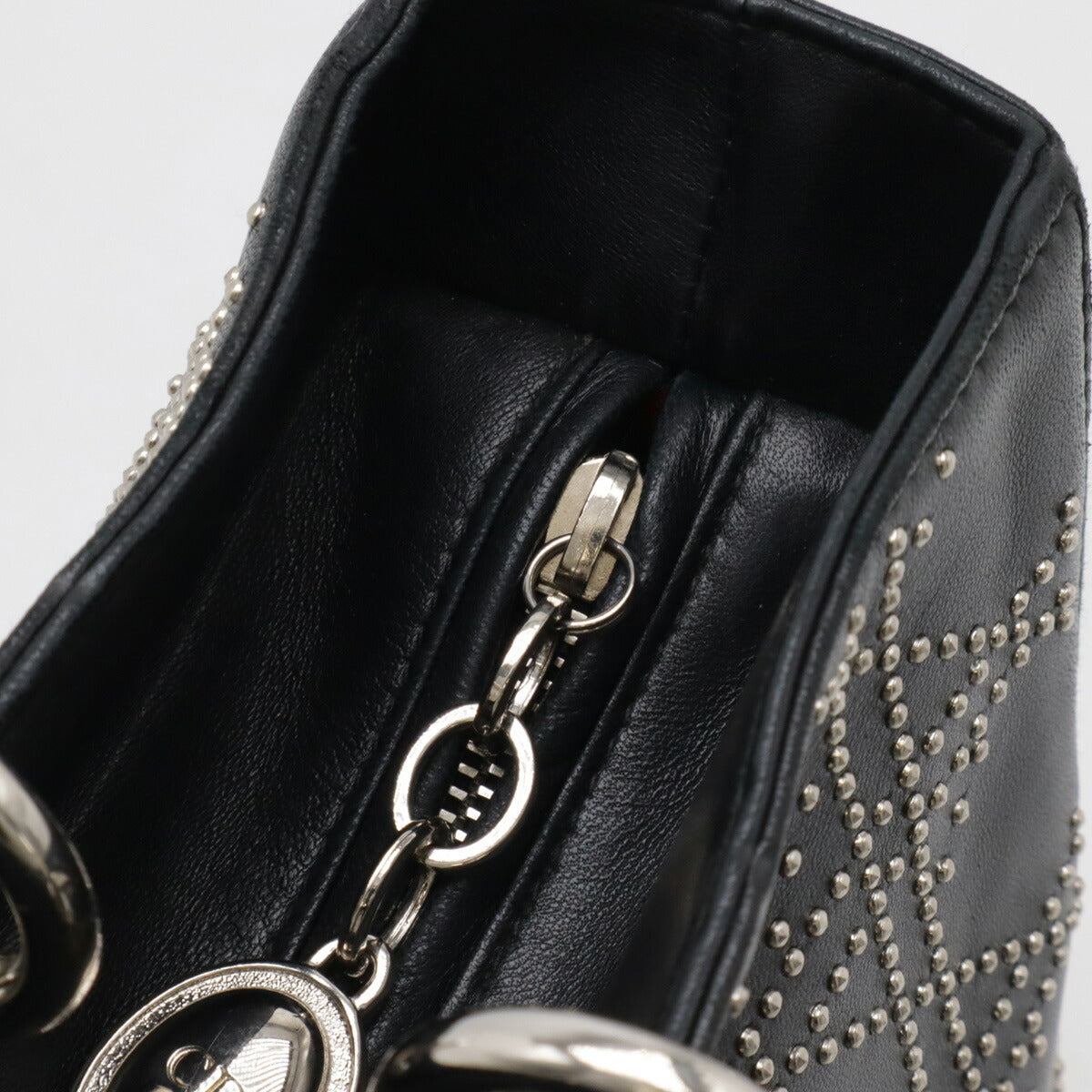 Christian Dior Leather Lady Dior 2way Bag