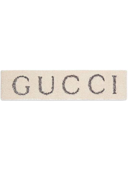 Gucci - white stretch knit logo headband - women - Spandex/Elastane/Polyester - One Size - White