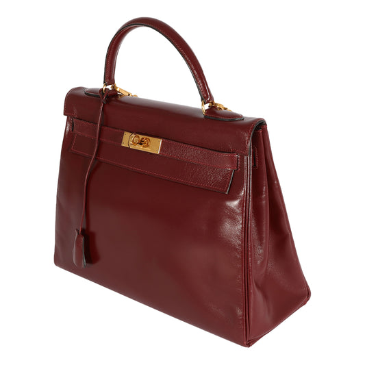 Hermes Kelly 32   Bordeaux Box