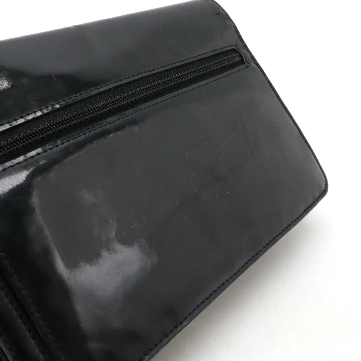 Chanel Patent Leather Coco Mark Chain Wallet Shoulder Bag A13509