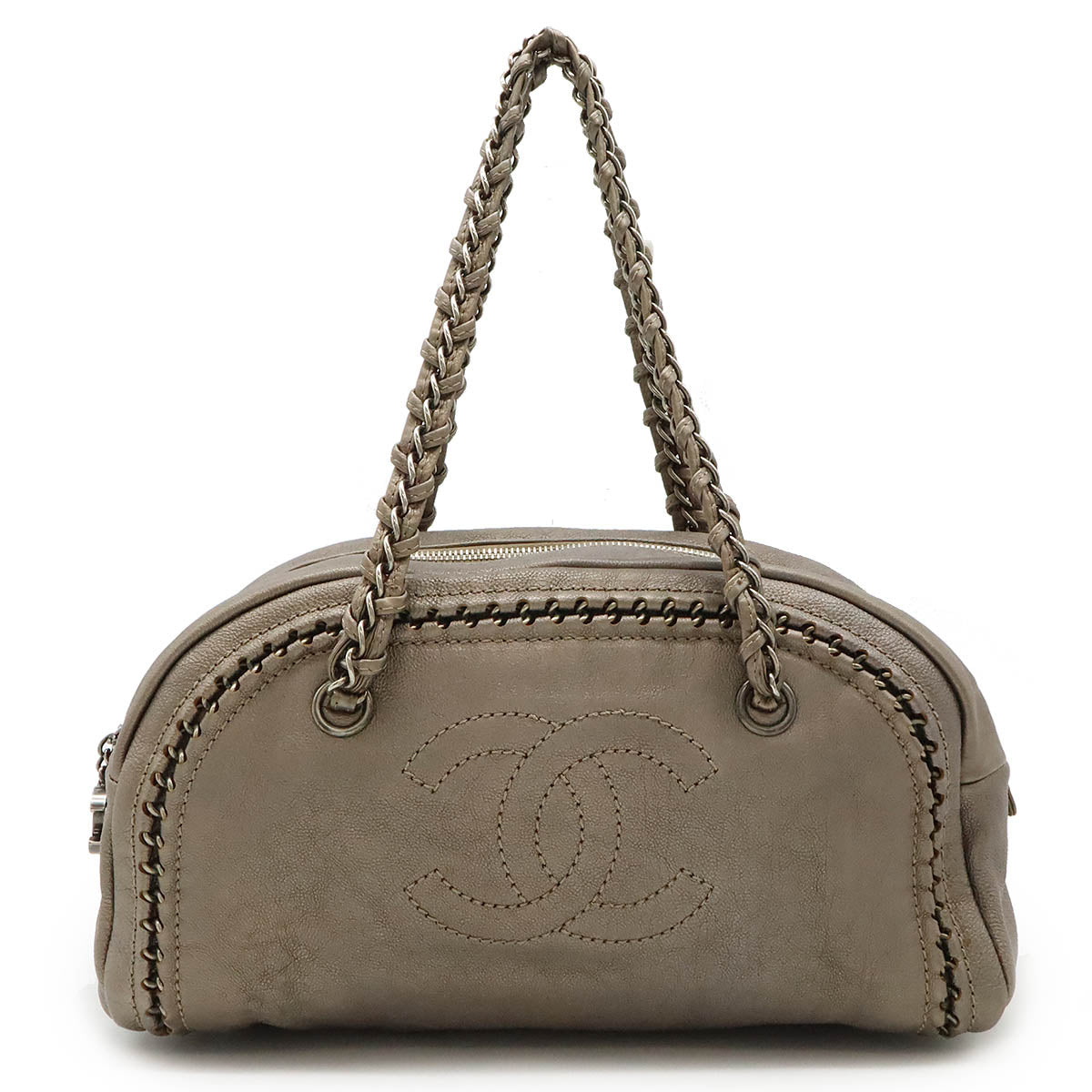 Chanel Leather Luxury Line Coco Mark 2way Shoulder Bag A31405 A31575