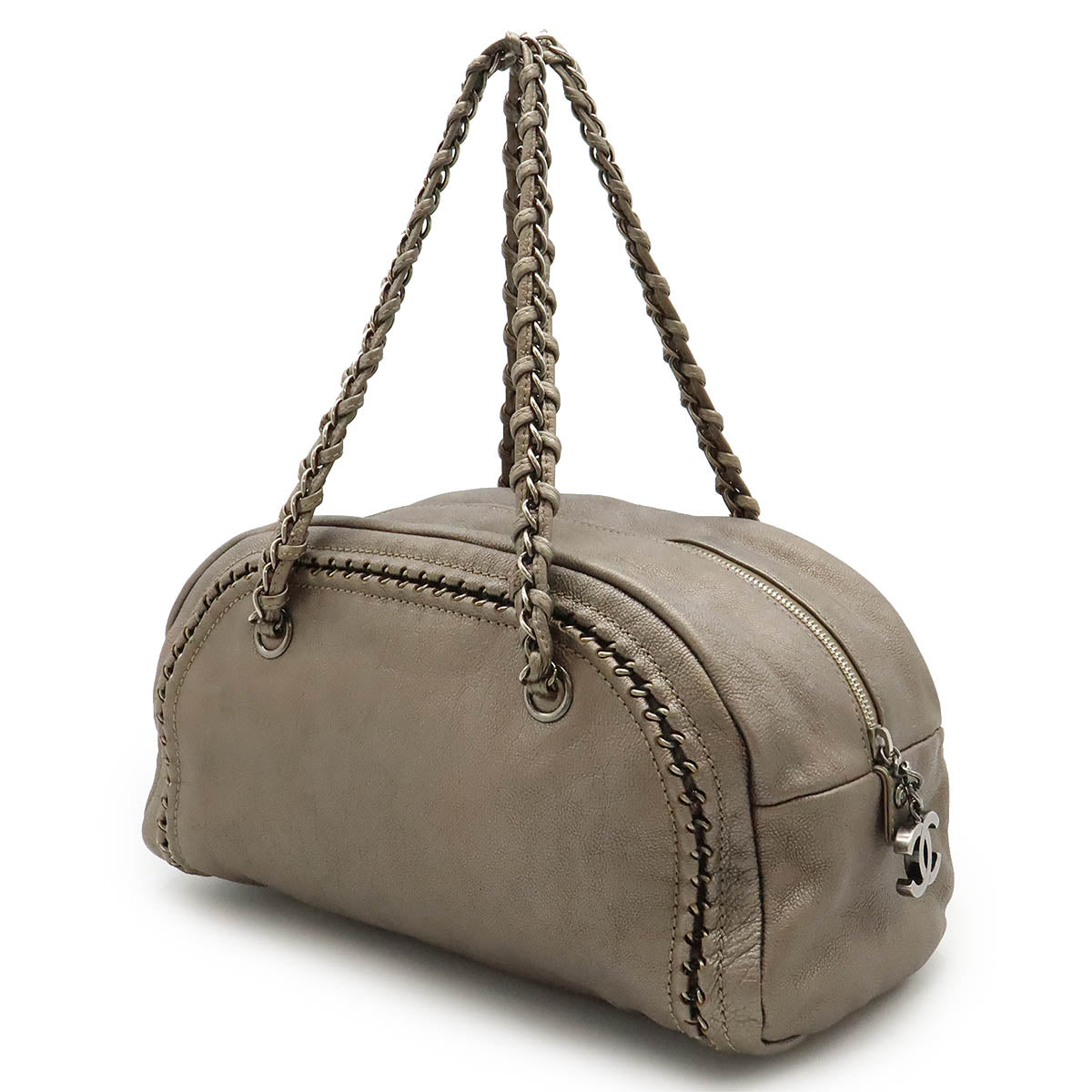 Chanel Leather Luxury Line Coco Mark 2way Shoulder Bag A31405 A31575