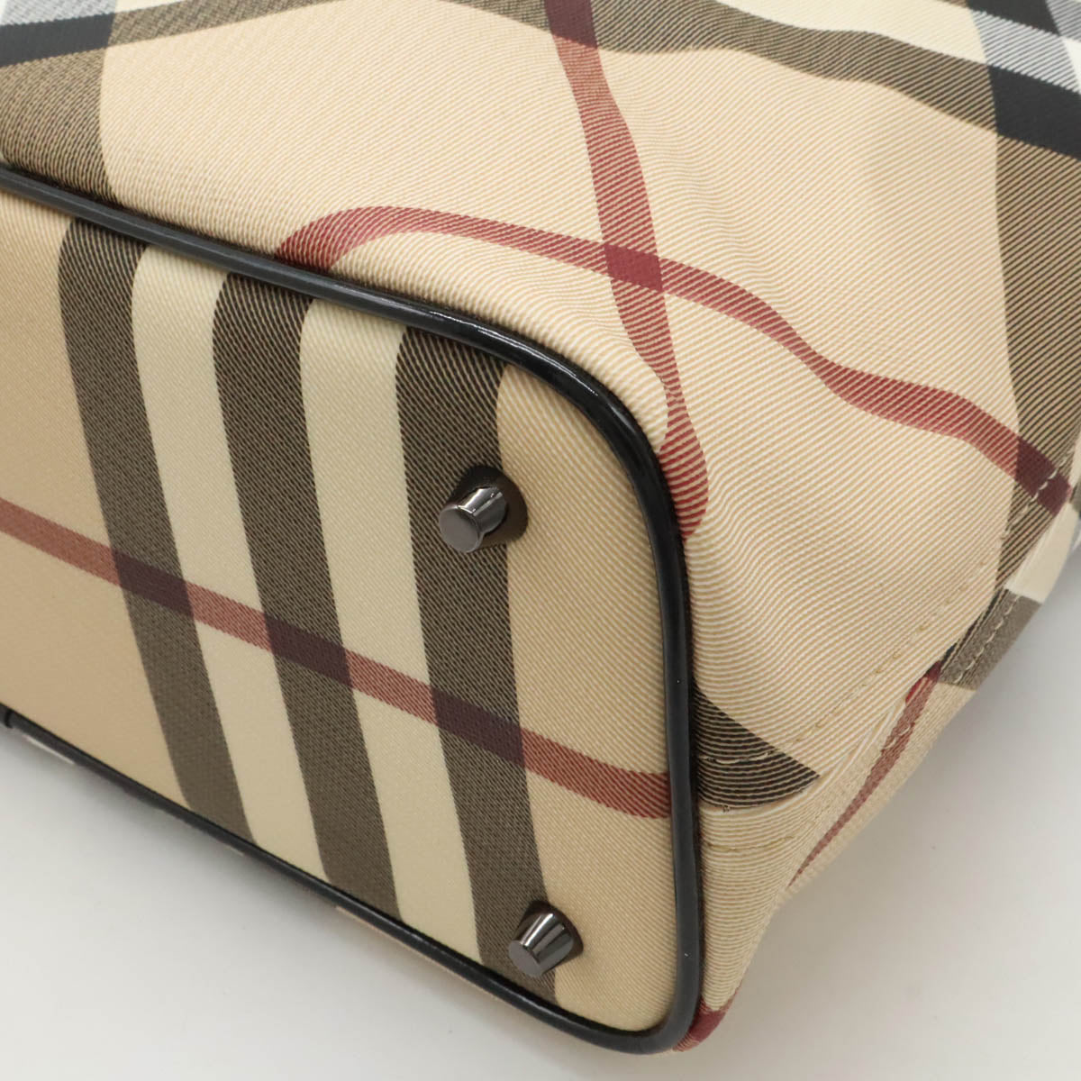 Burberry Ho  Check PVC Patent Leather 2way Tote Bag