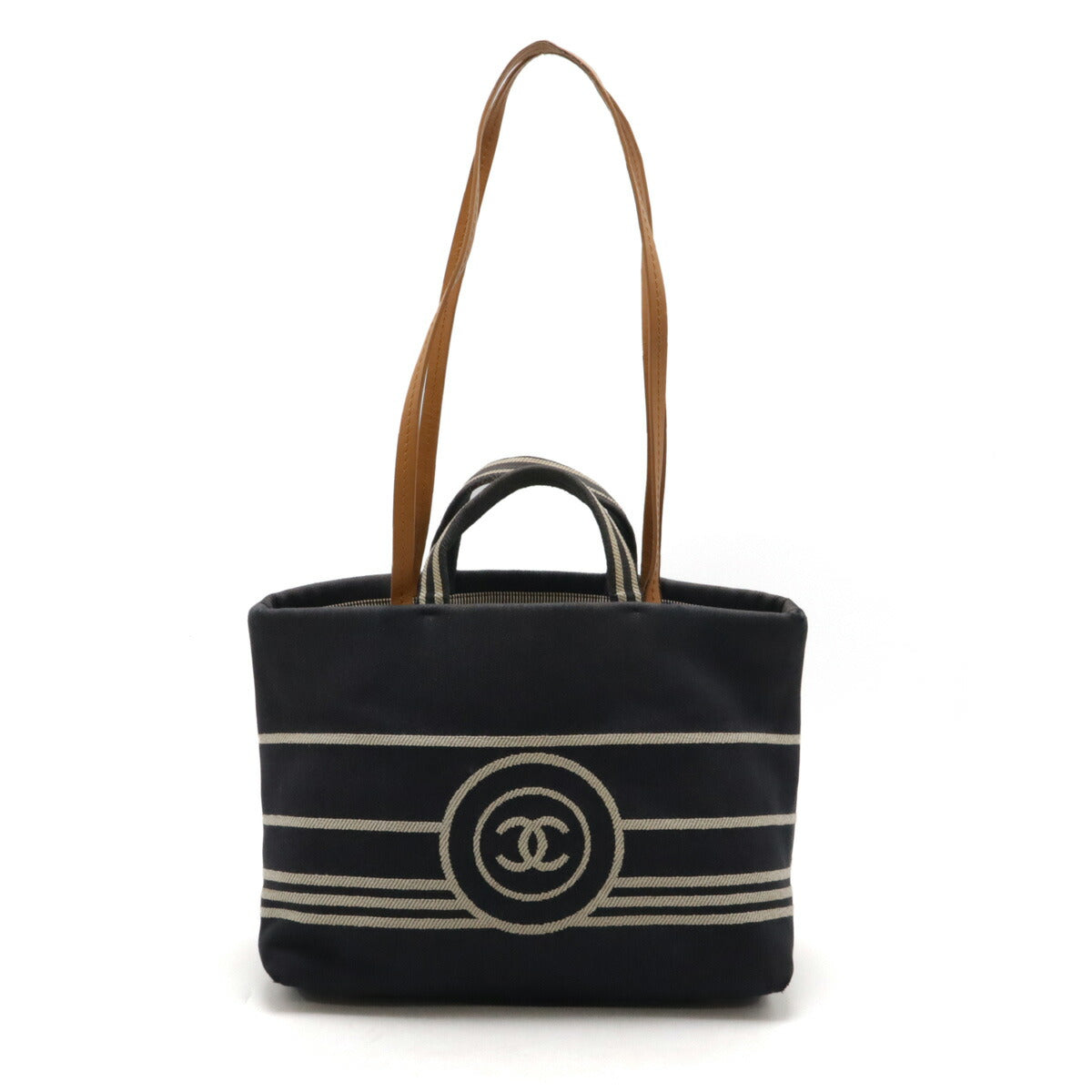 Chanel Coco Mark Shopping 2way Bag Canvas Bag