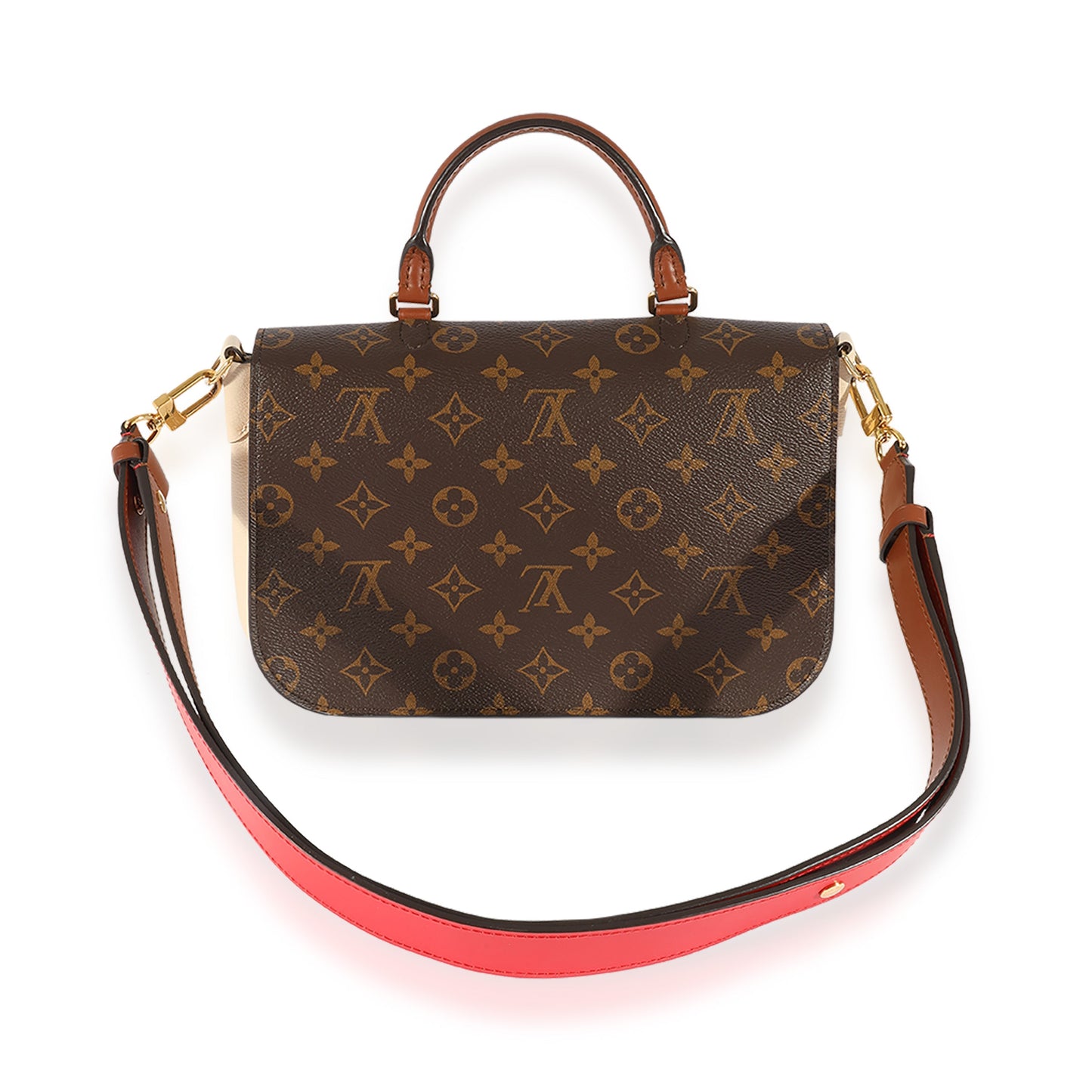 Louis Vuitton  Monogram Canvas & Beige Leather Vaugirard Shoulder Bag