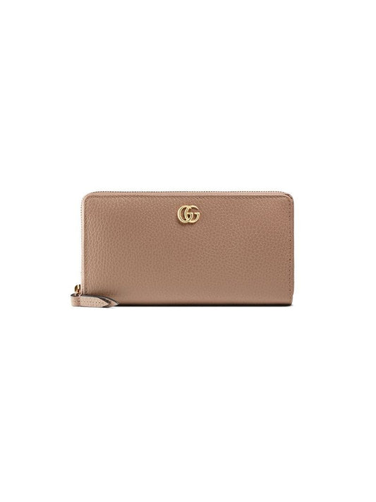 Gucci - GG Marmont leather zip around wallet - women - metal/Leather - One Size - PINK