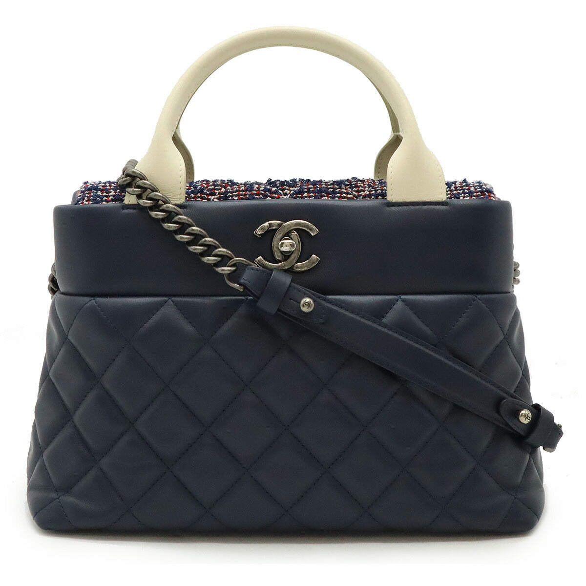 Chanel Tweed Matelasse 2way Handbag