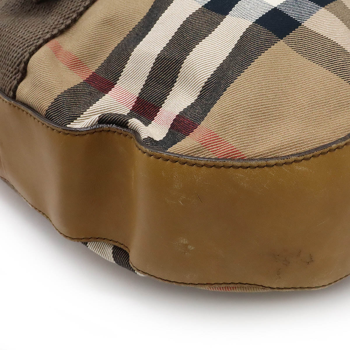 Burberry Ho  Check Canvas Leather 2way Shoulder Bag
