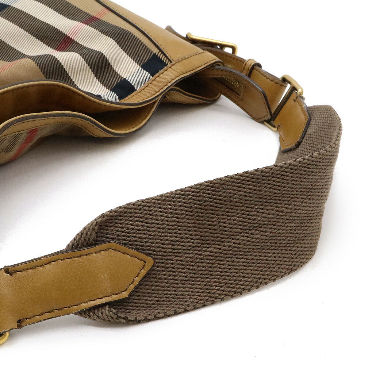 Burberry Ho  Check Canvas Leather 2way Shoulder Bag