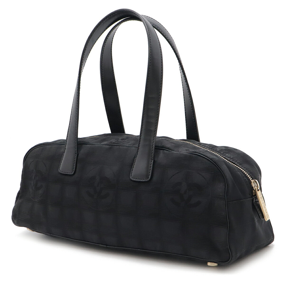 Chanel Nylon Jacquard New Travel Line Mini Boston Bag Handbag A15828