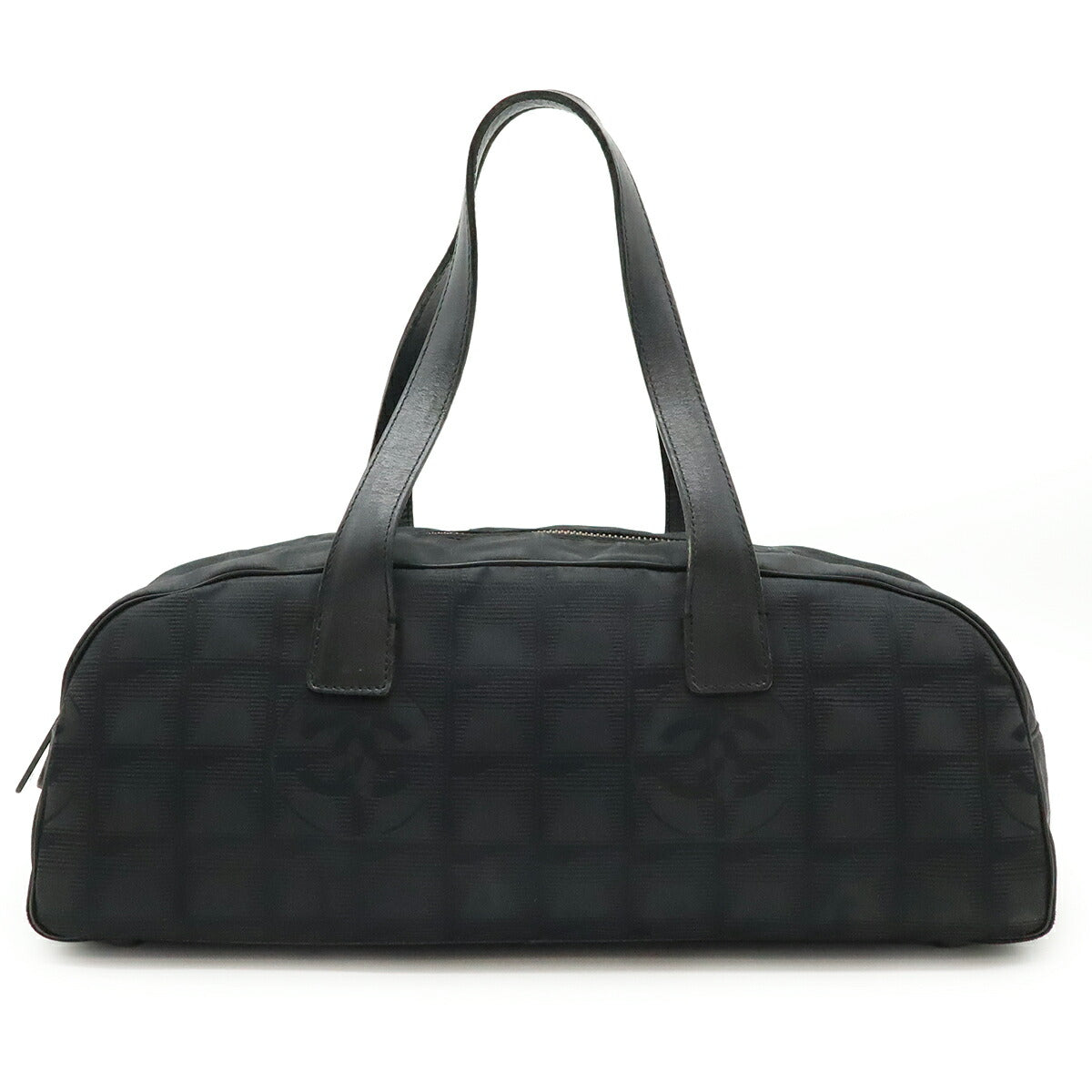 Chanel Nylon Jacquard New Travel Line Mini Boston Bag Handbag A15828