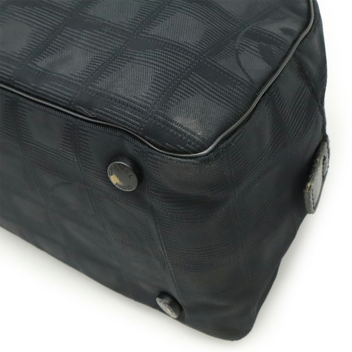 Chanel Nylon Jacquard New Travel Line Mini Boston Bag Handbag A15828