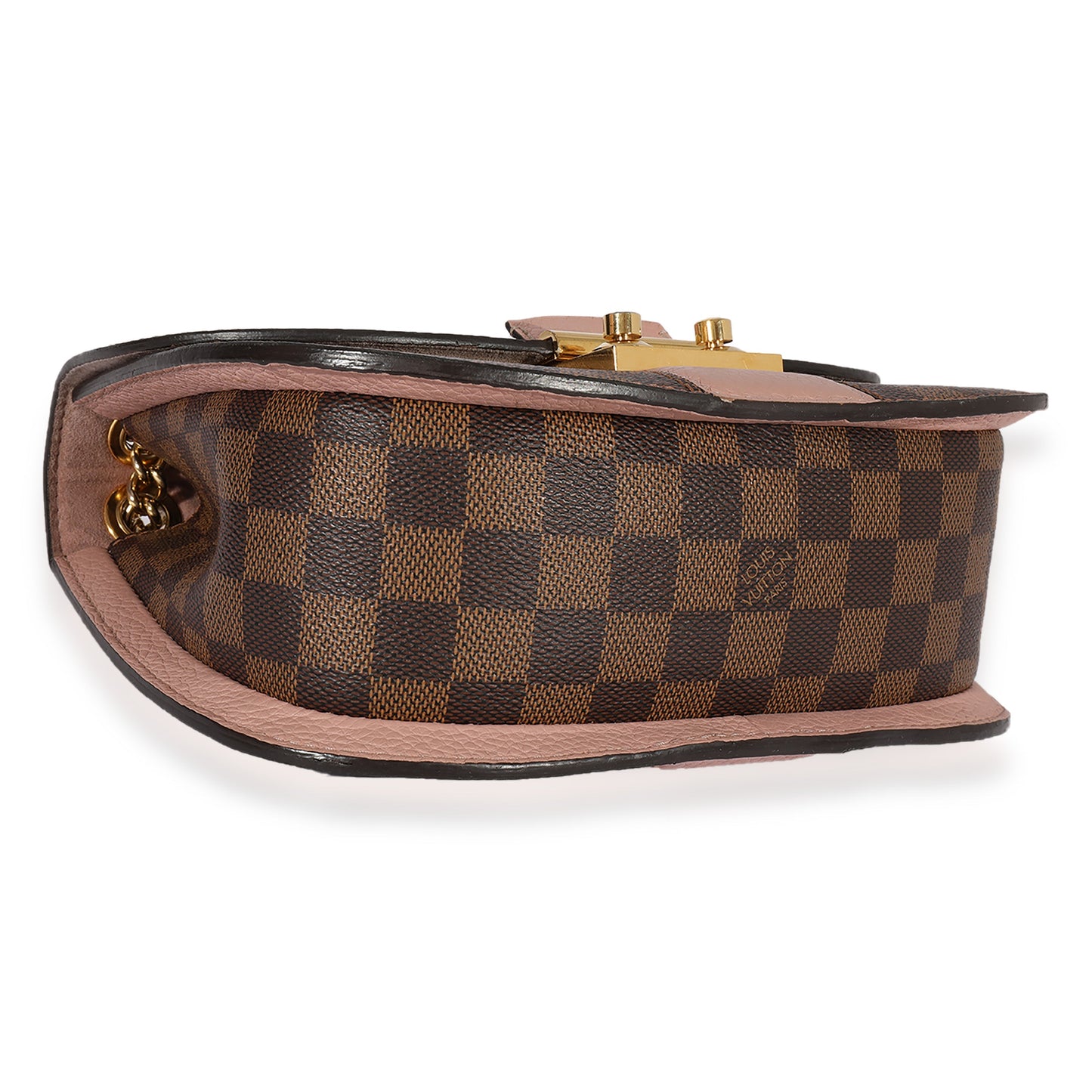 Louis Vuitton  Damier Ebene & Magnolia Cuir Taurillon Wight Shoulder Bag