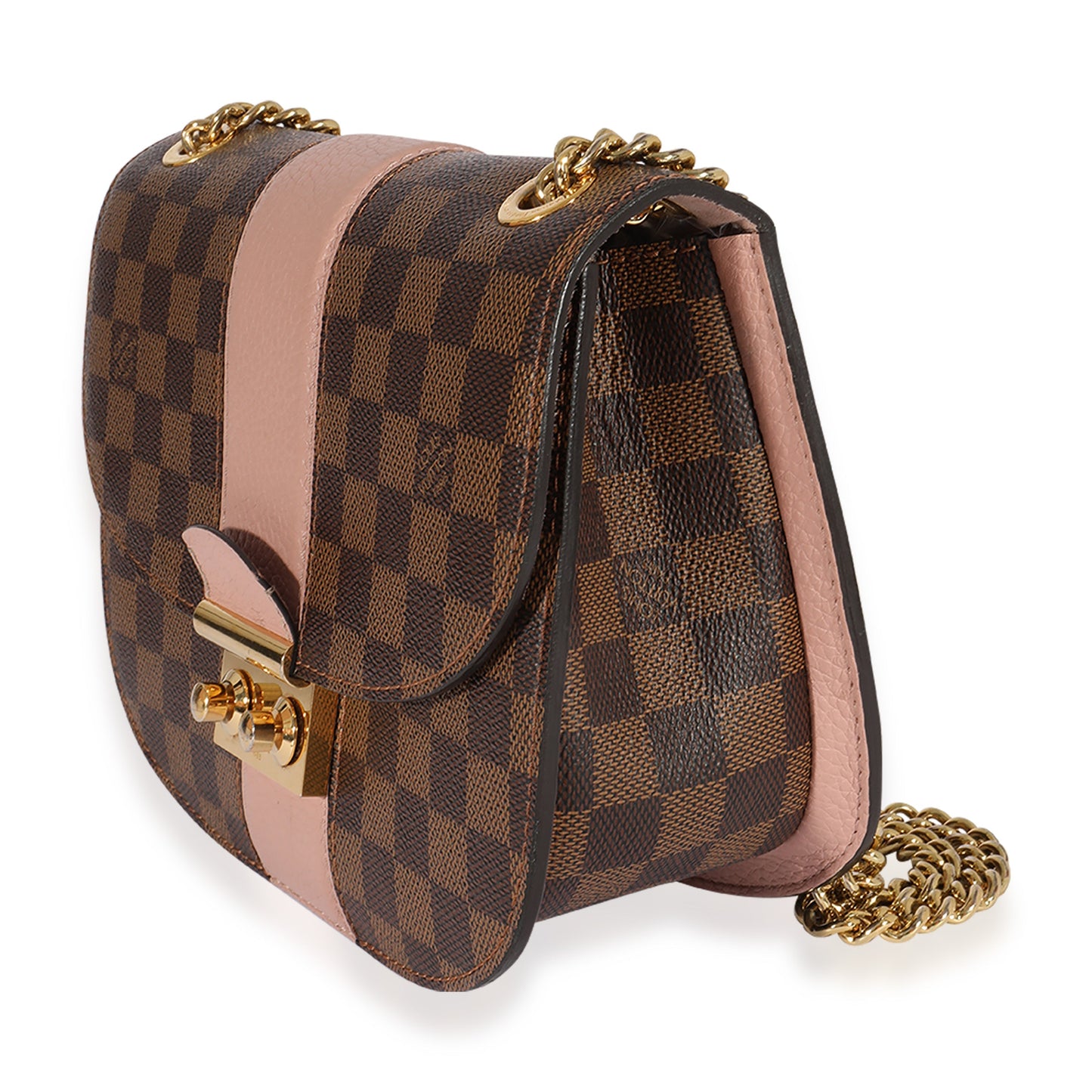 Louis Vuitton  Damier Ebene & Magnolia Cuir Taurillon Wight Shoulder Bag