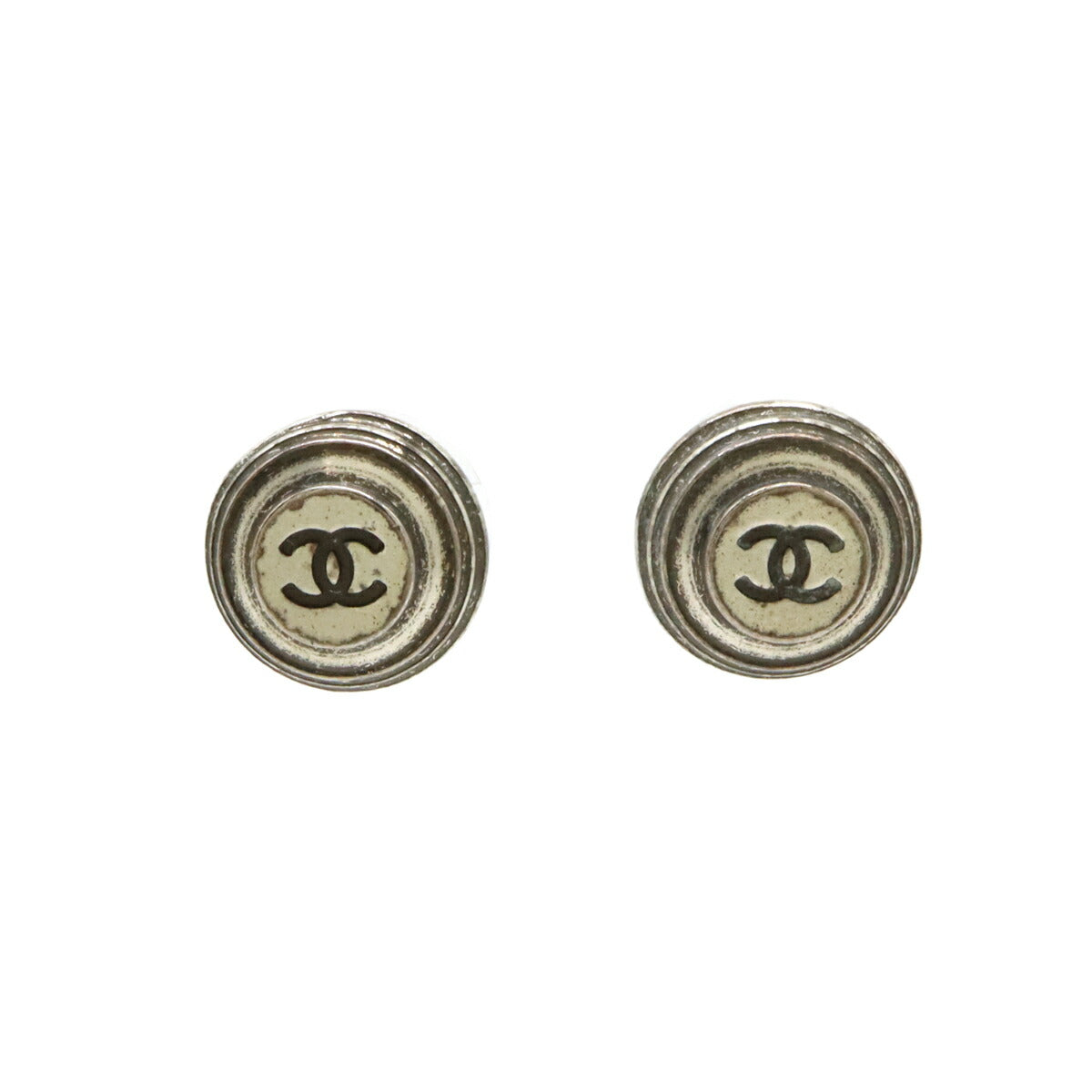 Chanel Coco Mark Round Earrings