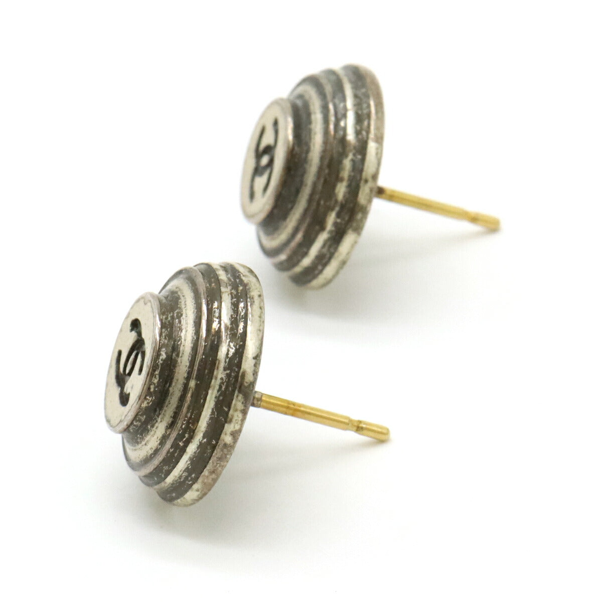 Chanel Coco Mark Round Earrings